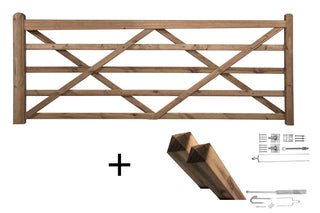 Engelse Poort 300cm Grenen Compleet Bruin - Complete set - Lands End B.V.