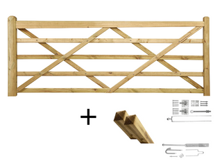 Engelse Poort 300cm Grenen Compleet - Complete set - Lands End B.V.