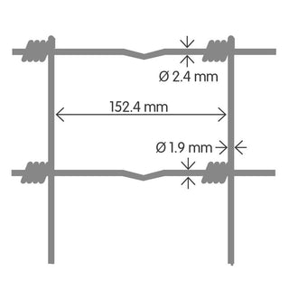 Prairie® Licht gaas - 100 cm hoog | rol 50 m | 15/15 - Lands End B.V.